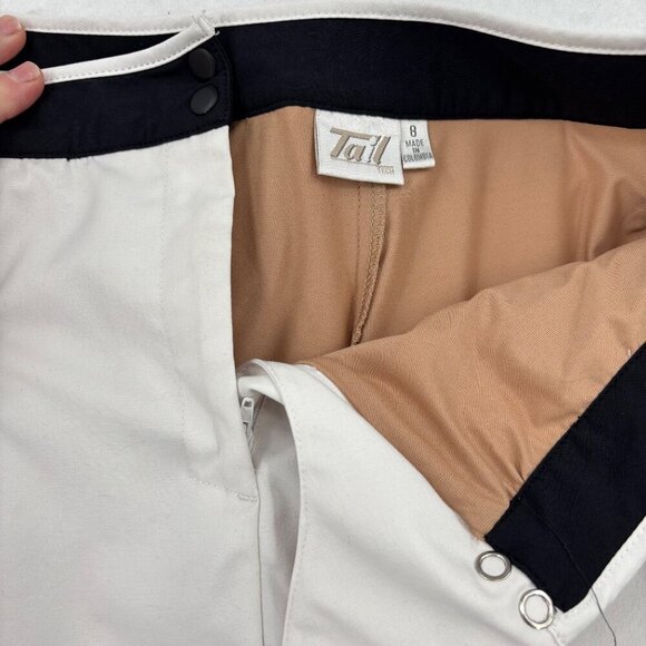 Tail Tech Golf Skort Size 8 White Black Skirt Built In Shorts Pockets Stretch - Picture 4 of 12